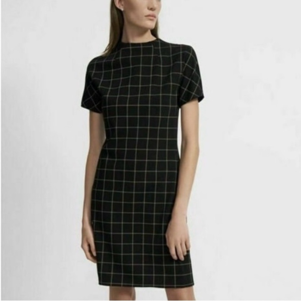 Theory Rijik Structured Patterned Windowpane Dres… - image 1